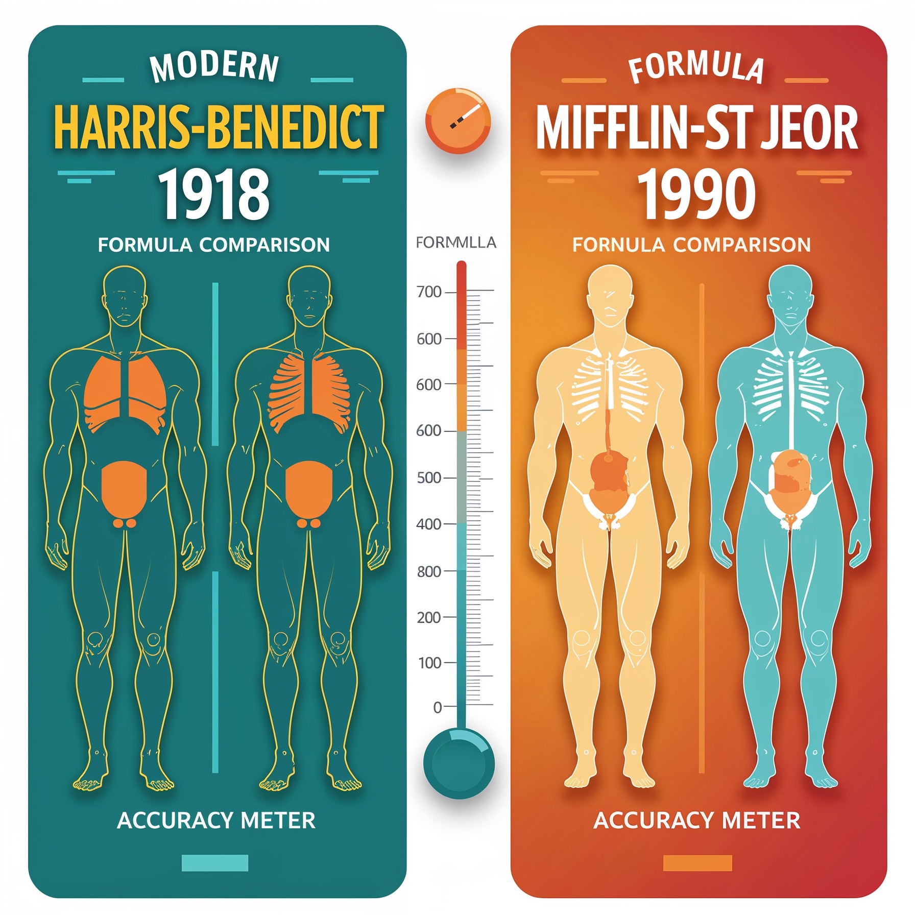 Comparaison des formules Harris-Benedict et Mifflin-St Jeor
